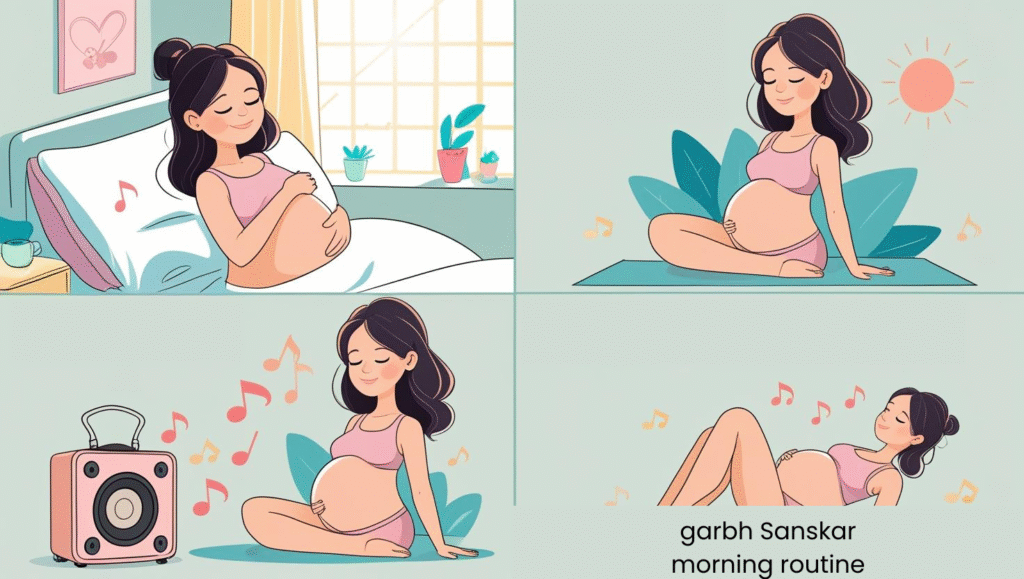 morning Garbh Sanskar Routine